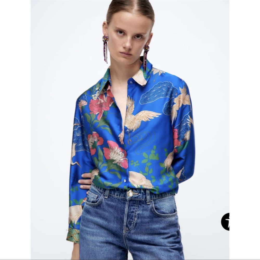 Zara floral print top